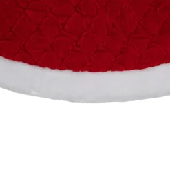 48" Red And White Quilted Faux Fur Border Christmas Tree Skirt 7 48" Red And White Quilted Faux Fur Border Christmas Tree Skirt -Noel Twinkle Shop northlight l85492 2 53569.1667662605