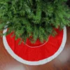 48" Red And White Quilted Faux Fur Border Christmas Tree Skirt -Noel Twinkle Shop northlight l85492 98065.1667662604