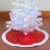 20" Red Glittered Mini Christmas Tree Skirt With A Faux Fur Trim 1 20" Red Glittered Mini Christmas Tree Skirt With A Faux Fur Trim -Noel Twinkle Shop northlight l85593 1 98154.1667657605