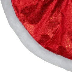 20" Red Glittered Mini Christmas Tree Skirt With A Faux Fur Trim -Noel Twinkle Shop northlight l85593 2 00344.1667657605