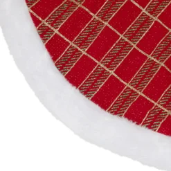20" Red And Gold Plaid Glittered Mini Christmas Tree Skirt -Noel Twinkle Shop northlight l85595 3 28864.1667655362