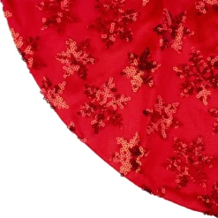 20" Red Sequin Snowflake Pattern Mini Christmas Tree Skirt -Noel Twinkle Shop northlight l85596 2 23065.1667654598