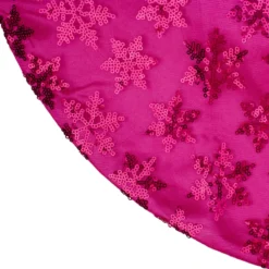 20" Pink Sequin Snowflake Mini Christmas Tree Skirt -Noel Twinkle Shop northlight l85601 2 14370.1667488400