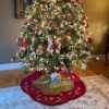 48-Inch Gold And Burgundy Velvet Christmas Tree Skirt -Noel Twinkle Shop northlight l88013 1 sampleupdate 26848.1675807168
