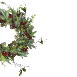 Frosted Pine And Berry Artificial Christmas Wreath, 25-Inch, Unlit -Noel Twinkle Shop northlight ll89742 2 69791.1667530137