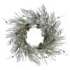 28" Artificial Pine Frosted Christmas Wreath With Silver Berries-Unlit -Noel Twinkle Shop northlight ll89743 1 sample 68453.1667573256