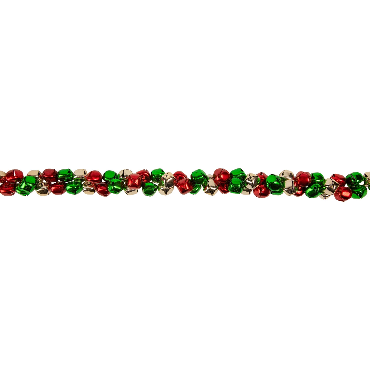 5' Red, Green And Gold Jingle Bell Christmas Garland 5 5' Red, Green And Gold Jingle Bell Christmas Garland - Image 3