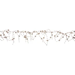 5' X 2" Metallic Rose Gold Beaded Christmas Garland- Unlit -Noel Twinkle Shop northlight ll89758 3new 91730.1686078787