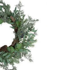 Frosted Green Mixed Foliage And Blueberries Artificial Christmas Wreath, 26-Inch, Unlit -Noel Twinkle Shop northlight ll89770 2 69956.1667530137