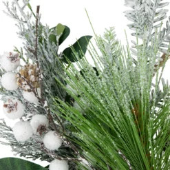 Black And White Plaid Winter Greenery Artificial Christmas Wreath, 18-Inch, Unlit -Noel Twinkle Shop northlight ll94317 3 69001.1680184574