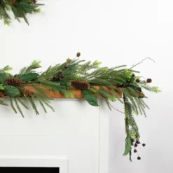 6' Mixed Foliage With Pine Cones And Berries Christmas Garland, Unlit 12 6' Mixed Foliage With Pine Cones And Berries Christmas Garland, Unlit -Noel Twinkle Shop northlight ll94319 02 61546.1685659266
