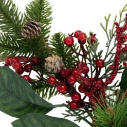 Red And Green Foliage, Pinecones And Berries Artificial Christmas, 17-Inch, Unlit 11 Red And Green Foliage, Pinecones And Berries Artificial Christmas, 17-Inch, Unlit -Noel Twinkle Shop northlight ll94320 3 26054.1680184578