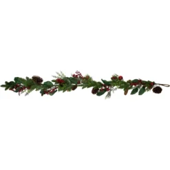 6' Green And Red Pinecones And Berries Artificial Christmas Garland- Unlit -Noel Twinkle Shop northlight ll94321 1 86646.1680184328
