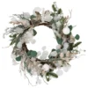 Sage Green And White Artificial Christmas Wreath, 24-Inch, Unlit