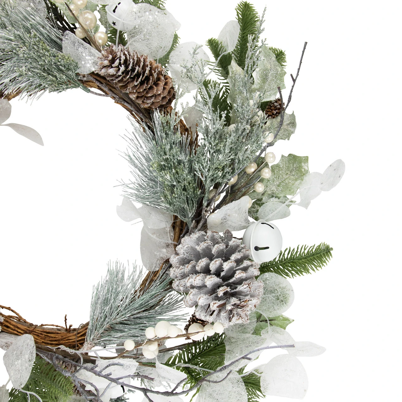 Artificial Mixed Foliage With Pine Cones Christmas Wreath, 28-Inch, Unlit 5 Artificial Mixed Foliage With Pine Cones Christmas Wreath, 28-Inch, Unlit - Image 3