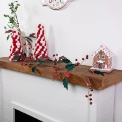 5' Green And Red Plaid Holly With Jingle Bells Christmas Garland - Unlit -Noel Twinkle Shop northlight ll94345 styled 23039.1686065243
