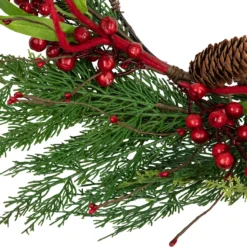 Mixed Greenery And Berry Artificial Asymmetrical Christmas Wreath, 18-Inch, Unlit 12 Mixed Greenery And Berry Artificial Asymmetrical Christmas Wreath, 18-Inch, Unlit -Noel Twinkle Shop northlight ll94347 3new 25332.1680183938