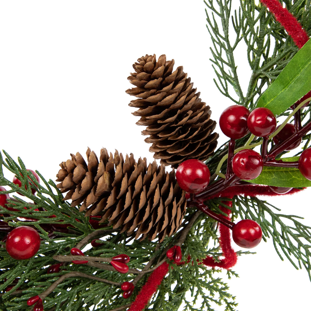 Mixed Greenery And Berry Artificial Asymmetrical Christmas Wreath, 18-Inch, Unlit 7 Mixed Greenery And Berry Artificial Asymmetrical Christmas Wreath, 18-Inch, Unlit - Image 5