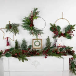 Mixed Greenery And Berry Artificial Asymmetrical Christmas Wreath, 18-Inch, Unlit 11 Mixed Greenery And Berry Artificial Asymmetrical Christmas Wreath, 18-Inch, Unlit -Noel Twinkle Shop northlight ll94350 styled also20use20for20ll943202cll943212cll94347 43061.1680183938