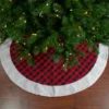 48" Red And Black Buffalo Plaid Christmas Tree Skirt With Faux Fur Trim 1 48" Red And Black Buffalo Plaid Christmas Tree Skirt With Faux Fur Trim -Noel Twinkle Shop northlight lt90733 1 sample 82853.1667490811