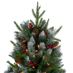 6' Pre-Lit Frosted Mixed Berry Pine Artificial Christmas Tree - Clear Lights 10 6' Pre-Lit Frosted Mixed Berry Pine Artificial Christmas Tree - Clear Lights -Noel Twinkle Shop northlight lt9158220and2083 1 15412.1667531198