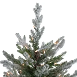 6.5ft Pre-Lit Flocked Little River Fir Artificial Christmas Tree - Clear Lights -Noel Twinkle Shop northlight lt91587 1 51189.1667528706