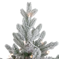 4' Pre-Lit Flocked Saratoga Spruce Artificial Christmas Tree In Pot - Clear Lights 10 4' Pre-Lit Flocked Saratoga Spruce Artificial Christmas Tree In Pot - Clear Lights -Noel Twinkle Shop northlight lt91590 1 61340.1667573177
