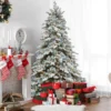 6.5' Pre-Lit Flocked Saratoga Spruce Artificial Christmas Tree - Clear Lights 1 6.5' Pre-Lit Flocked Saratoga Spruce Artificial Christmas Tree - Clear Lights -Noel Twinkle Shop northlight lt91592 94 temp 72764.1667573179