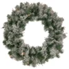Pre-Lit Flocked Victoria Pine Artificial Christmas Wreath - 24-Inch, Clear Lights -Noel Twinkle Shop northlight m84200 1updated 33194.1667663054