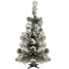2' Pre-Lit Medium Flocked Bristol Pine Artificial Christmas Tree - Warm Clear LED Lights -Noel Twinkle Shop northlight m84220 updated 20808.1667659797