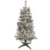 4.5' Pre-Lit Flocked Pine Medium Artificial Christmas Tree - Clear Lights -Noel Twinkle Shop northlight m84224 updated 05707.1667657513