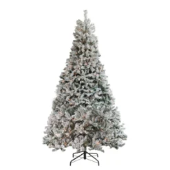 7.5' Pre-Lit Heavily Flocked Medium Pine Artificial Christmas Tree, Clear Lights -Noel Twinkle Shop northlight m84235 3 63553.1687198080