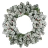 Pre-Lit Heavily Flocked Pine Artificial Christmas Wreath - 24-Inch, Multi-Color Lights -Noel Twinkle Shop northlight m84251 79750.1667641245