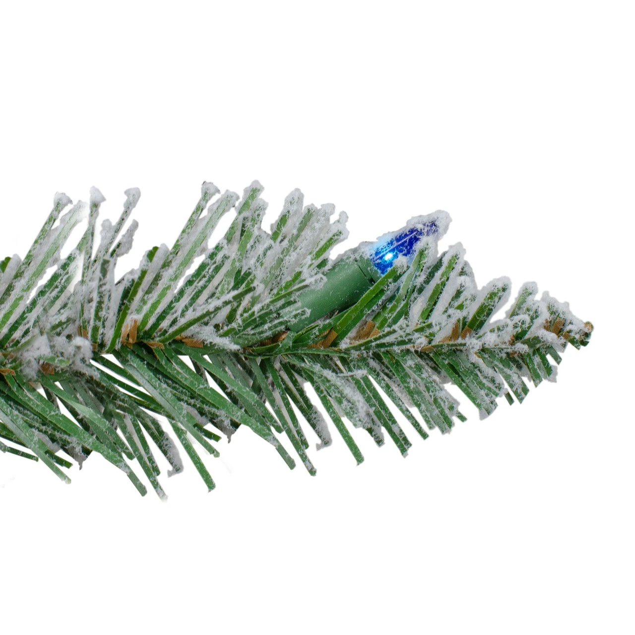 9' X 10" Pre-Lit Flocked Pine Artificial Christmas Garland - Multi Color Lights 4 9' X 10" Pre-Lit Flocked Pine Artificial Christmas Garland - Multi Color Lights - Image 2