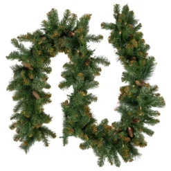 9' X 10" Pre-Lit Yorkville Pine Artificial Christmas Garland - Clear Lights