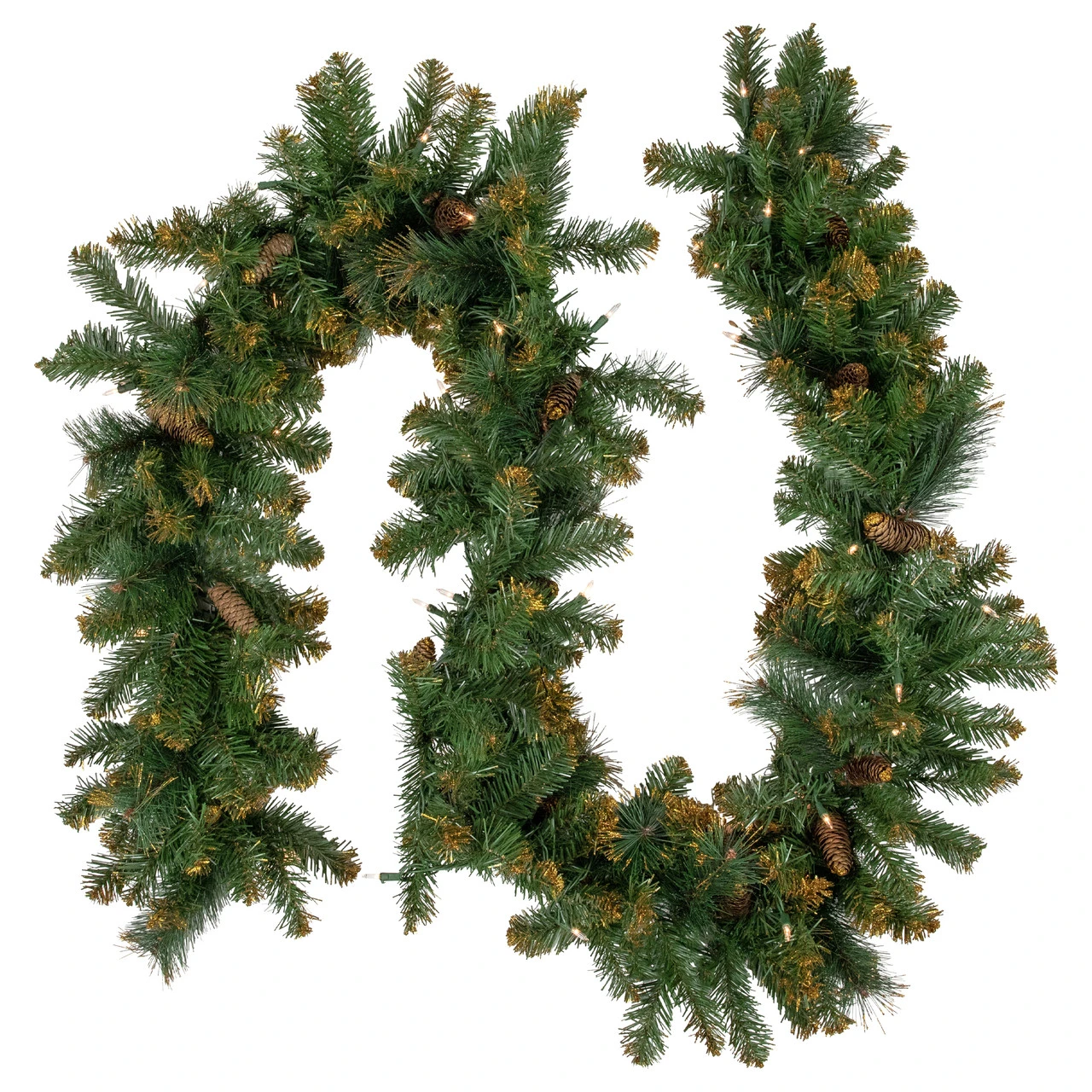 9' X 10" Pre-Lit Yorkville Pine Artificial Christmas Garland - Clear Lights 3 9' X 10" Pre-Lit Yorkville Pine Artificial Christmas Garland - Clear Lights