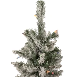 3' Pre-Lit Medium Heavily Flocked Artificial Christmas Tree - Multi-Color Lights -Noel Twinkle Shop northlight m88555 3 updated 43817.1667662038