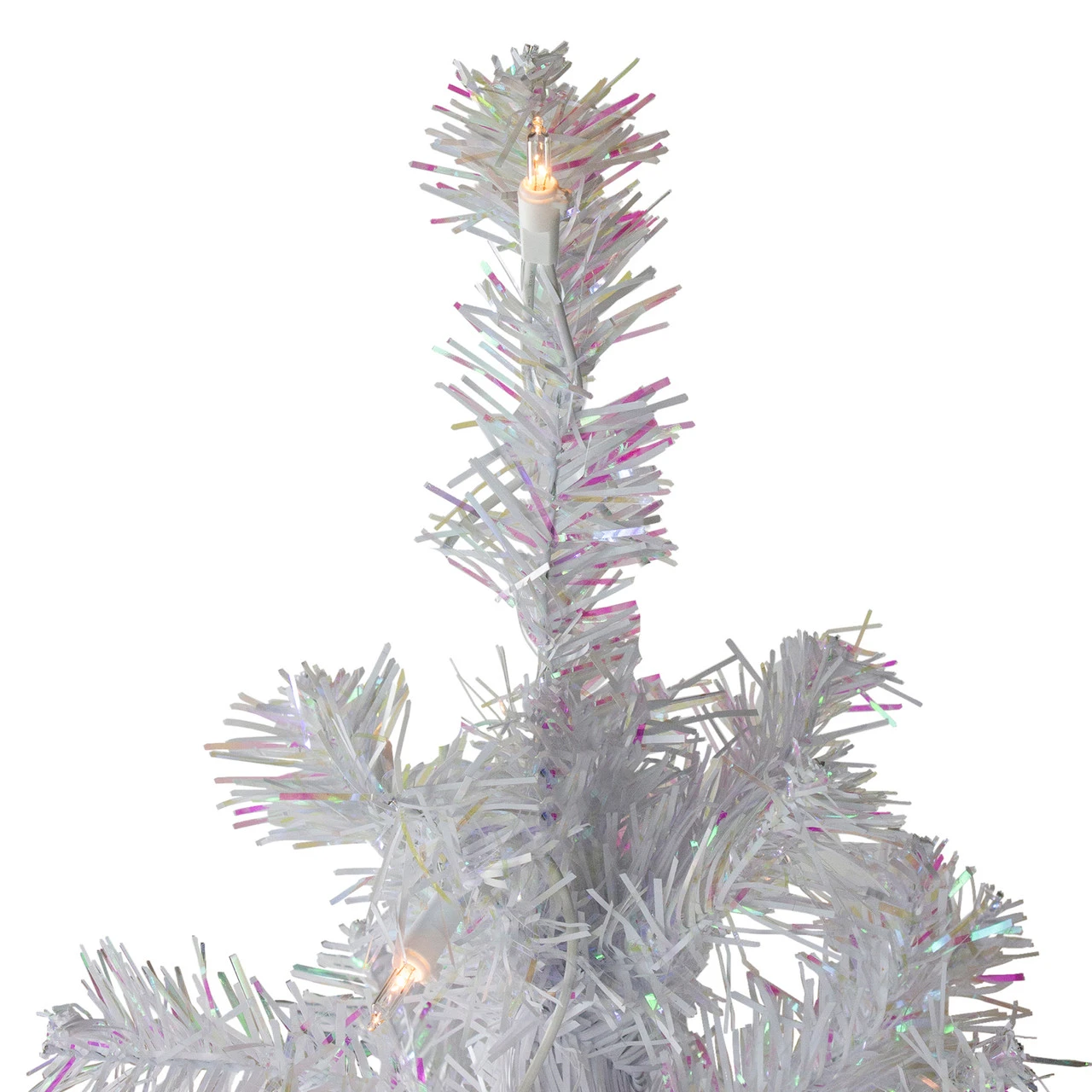 3' Pre-lit White Iridescent Pine Artificial Christmas Tree - Clear Lights 4 3' Pre-lit White Iridescent Pine Artificial Christmas Tree - Clear Lights - Image 2