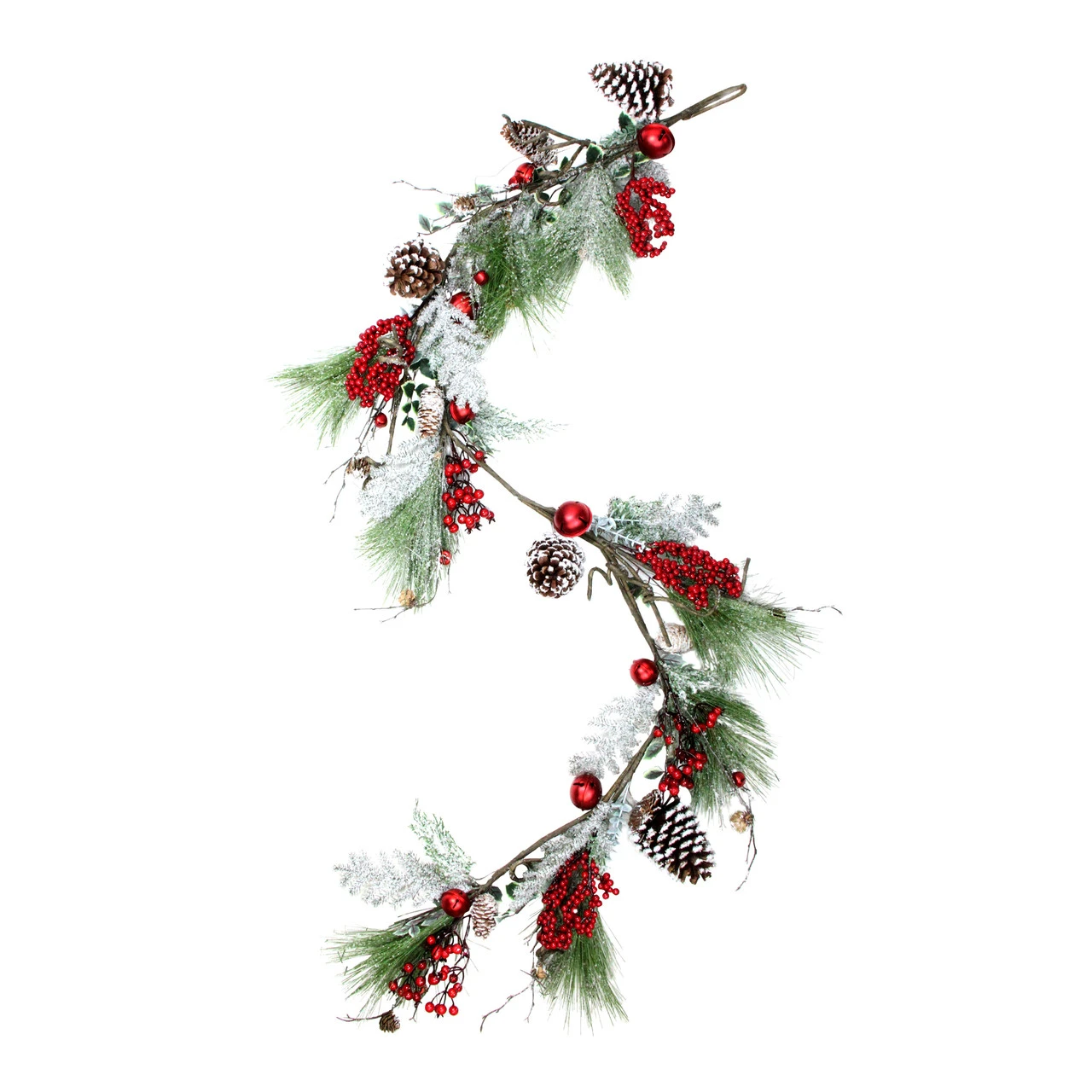 5.5' X 7" Frosted And Flocked Berries Christmas Garland - Unlit 5 5.5' X 7" Frosted And Flocked Berries Christmas Garland - Unlit - Image 3