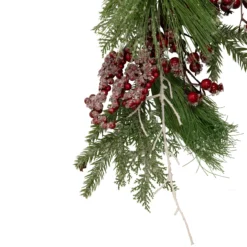 28" Frosted Red Berries And Pine Cones Artificial Christmas Teardrop Swag 12 28" Frosted Red Berries And Pine Cones Artificial Christmas Teardrop Swag -Noel Twinkle Shop northlight nl00313 2 updated 91775.1669922680