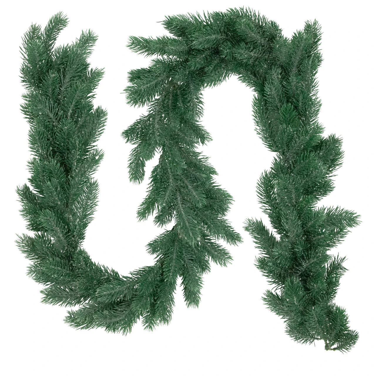 6' X 7" Frosted And Dusted Green Pine Artificial Christmas Garland - Unlit 3 6' X 7" Frosted And Dusted Green Pine Artificial Christmas Garland - Unlit