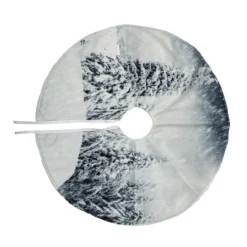 23" White And Gray Snowy Woodland Scene Mini Christmas Tree Skirt -Noel Twinkle Shop northlight nl01807 3 49769.1667597456