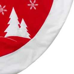 36" Red And White Winter Snowman Embroidered Christmas Tree Skirt -Noel Twinkle Shop northlight nl03060 4 updated 00716.1667661886