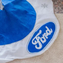 21.5" Blue And White Ford Scalloped Mini Christmas Tree Skirt -Noel Twinkle Shop northlight nl03736 2 16984.1667573548