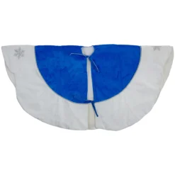 21.5" Blue And White Ford Scalloped Mini Christmas Tree Skirt -Noel Twinkle Shop northlight nl03736 4 08370.1667573548