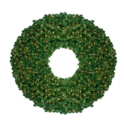 5' Pre-Lit Olympia Pine Commercial Artificial Christmas Wreath - Clear Lights