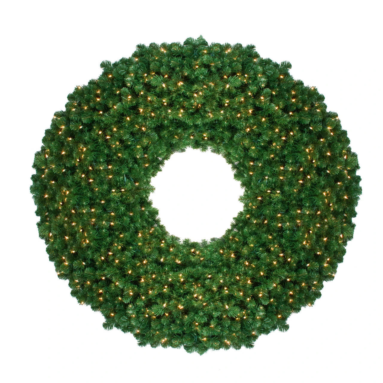 5' Pre-Lit Olympia Pine Commercial Artificial Christmas Wreath - Clear Lights 3 5' Pre-Lit Olympia Pine Commercial Artificial Christmas Wreath - Clear Lights