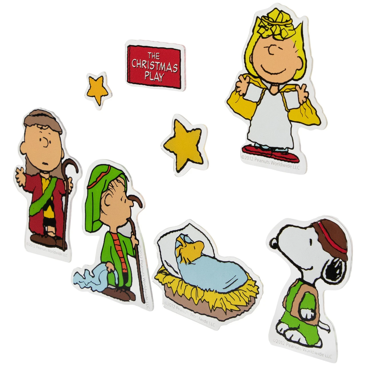 8-Piece Peanuts Christmas Nativity Double Sided Window Cling Decorations 5 8-Piece Peanuts Christmas Nativity Double Sided Window Cling Decorations - Image 3