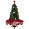 6' Green And Red Musical Lighted Snowing Artificial Christmas Tree, White LED Lights 2 6' Green And Red Musical Lighted Snowing Artificial Christmas Tree, White LED Lights -Noel Twinkle Shop northlight r92477 1 83945.1668612051