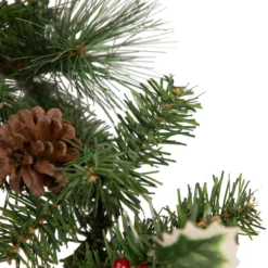 6' X 8" Pre-Decorated Holly Berry, Pine Cone, And Ball Artificial Christmas Garland, Unlit -Noel Twinkle Shop northlight s04188 2 updated 30219.1667616322